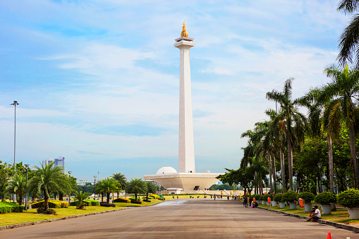 The national monument or Monas is a 137-meter high tower in Central Jakarta symbolizing the fight for Indonesia's independence. On the top there is an observation deck, which offers wonderful views of the city. At the very top of the monument is \