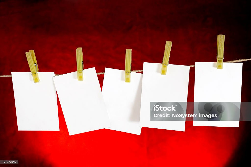 Blank memo Sheets with place for your text  Attached Stock Photo