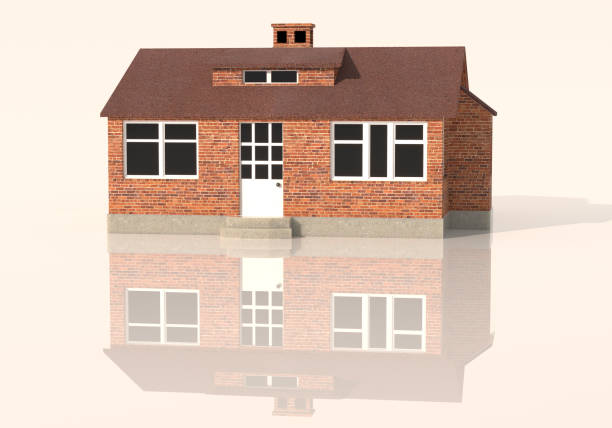istock 3D Rendered Colorful House illustration with Angle and Reflection 910779836