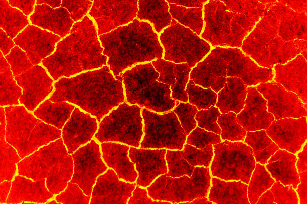 istock magma Background, The red crack abstract for background 910782912