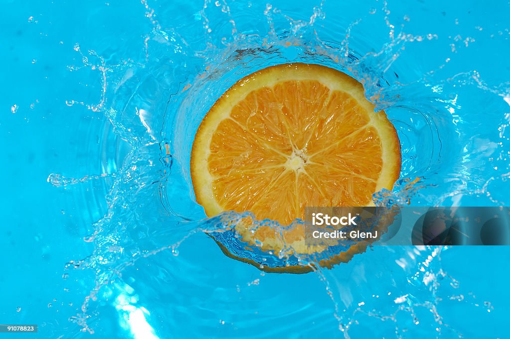 orange mit Blau - Lizenzfrei Aufprall Stock-Foto