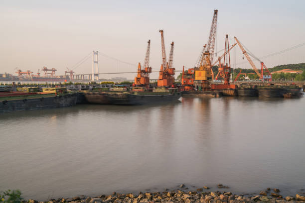 istock Yangtze river port scenery in China 910789830