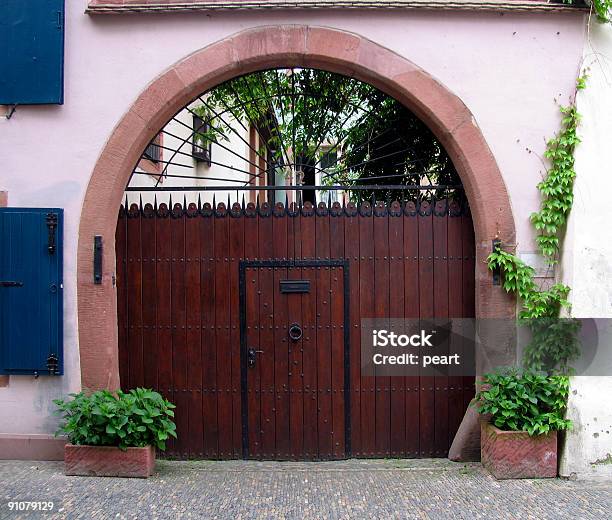 Wooden Door Stock Photo - Download Image Now - Apartment, Arch - Architectural Feature, Architecture