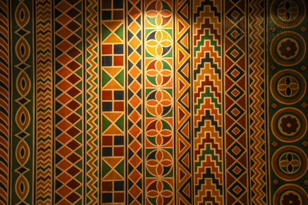 African pattern Wall pattern in traditional African style perfect for backgrounds. tapestry photos stock pictures, royalty-free photos & images