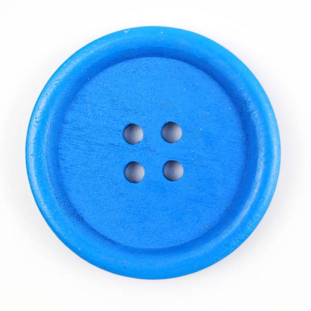 Button clothes colorful closeup isolated on the white background