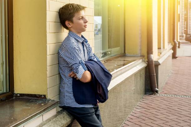 "A 13-year-old boy with gray eyes and ." - image created in Shedevrum