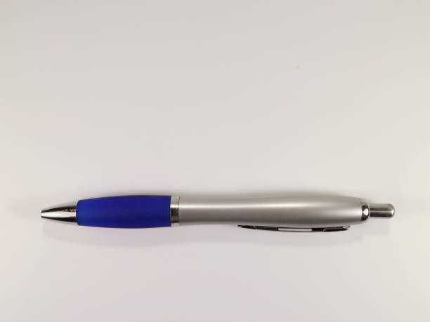 istock ballpoint pen in blue color on a white background 910805018