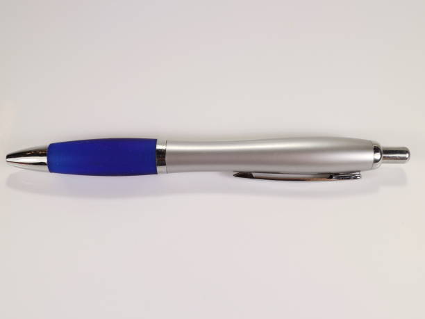 istock ballpoint pen in blue color on a white background 910805104