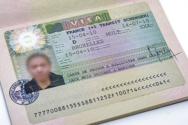 istock European Schegen visa travel document 910805272