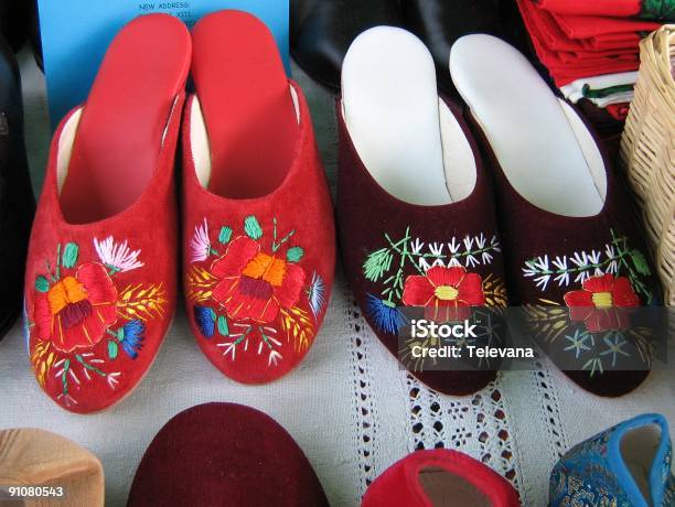 Hungarian Slippers Stock Photo - Download Image Now - Color Image, Craft, Craft Product