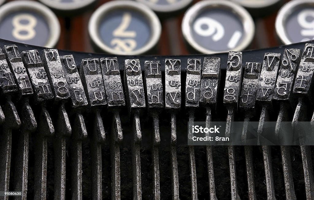 Vintage-Schreibmaschine - Lizenzfrei Alphabet Stock-Foto