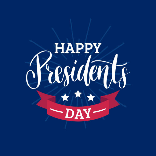 Happy Presidents Day handwritten phrase in vector.Used for holiday poster, greeting card etc. Happy Presidents Day handwritten phrase in vector. Used for holiday poster, greeting card etc. National American festive illustration. presidents day logo stock illustrations