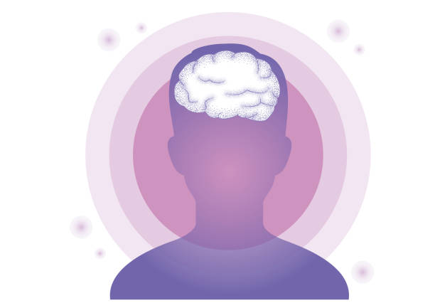 Meditation · Lucid dream · Hypnosis image Brain image made with vector dreaming illustrations stock illustrations