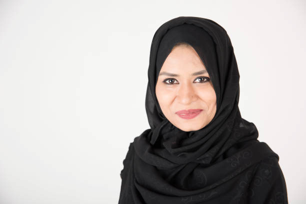 istock Arab woman on white background 910814766
