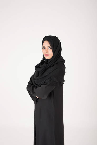 istock Arab woman on white background 910815016