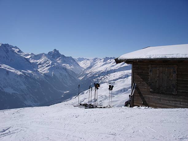 istock Skiiers in mountain cabin 91081579