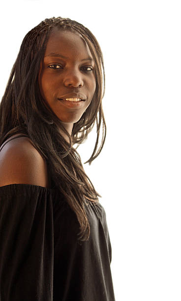 istock Pretty young black woman 91082262