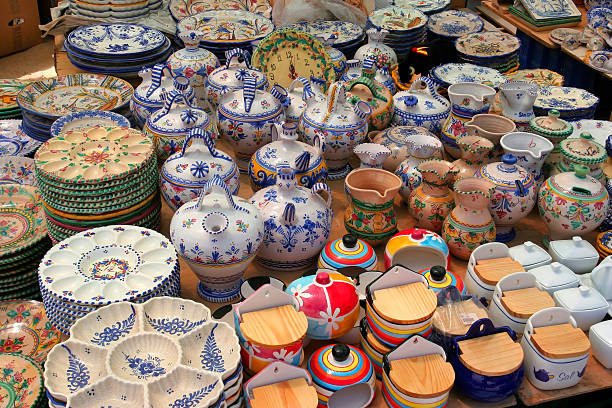 Obidos, Portugal - 11 May 2015: Souvenirs in old city Obidos, Portugal