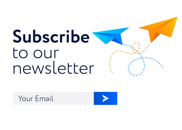 email-subscribe-form copy Subscribe Now For Our Newsletter (Flat Style Vector Illustration UI UX Design) with Text Box and Subscribe Button Template newsletter stock illustrations