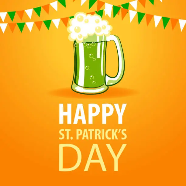 Vector illustration of St. Patrick's Day Beer Party