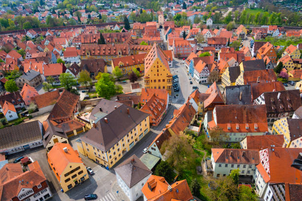 istock View from St. Georgs Church - Nordlingen, Germany. Tilt shift effect 910839074