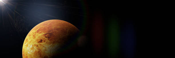 istock planet Venus lit by the bright Sun 910839236