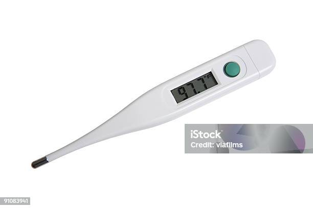 Digital Thermometer Isoliert Stockfoto und mehr Bilder von Digitalanzeige - Digitalanzeige, Digitales Thermometer, Erkältung