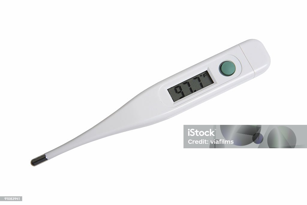 Termometro digitale (isolato - Foto stock royalty-free di Attrezzatura elettronica