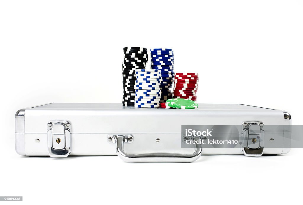 Poker chip cas - Photo de Blanc libre de droits