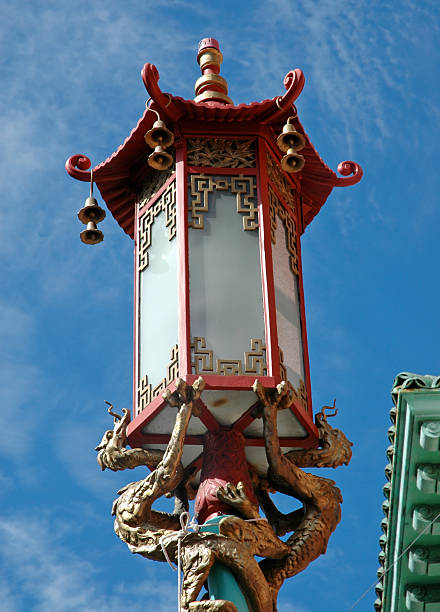 istock Chinatown lamp in blue skies 91085136