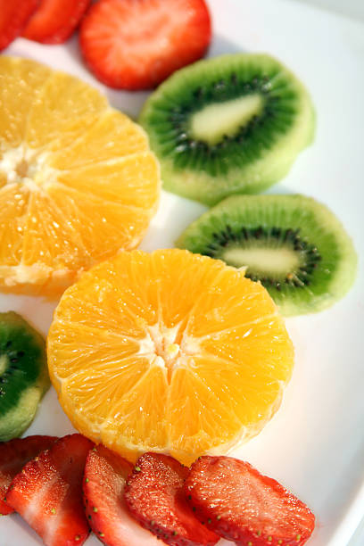 istock Assortment of freshly sliced fruits 91085202