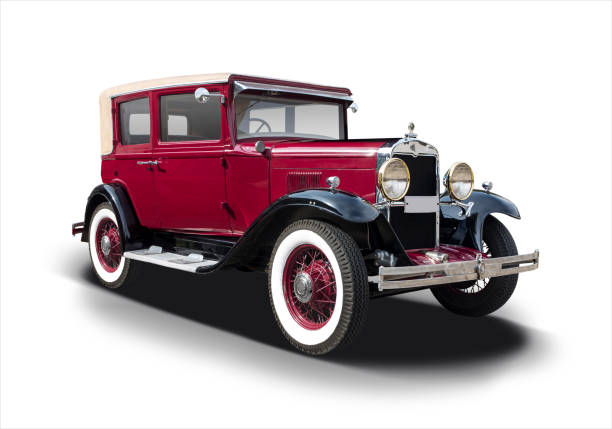 istock Antique car isolated on white 910852246