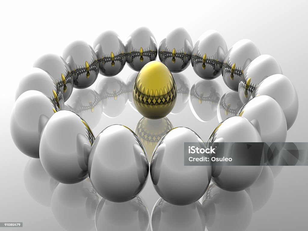 Unikalne golden egg - Zbiór zdjęć royalty-free (Bez ludzi)