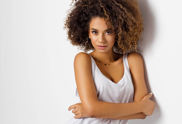 istock Beautiful african american female model 910856296