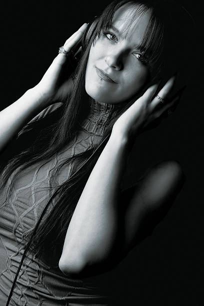 istock Fashion model - music 91085681