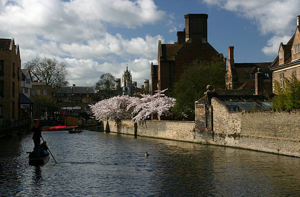 istock punts on the river, Cambridge, England 91085785