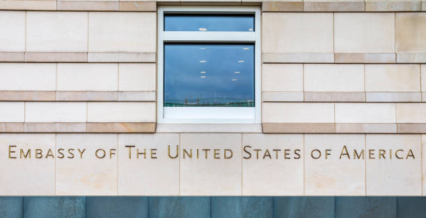 embassy of the united states of america berlin germany stock photo