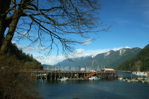 The view of Devonian Harbour Park, Vancouver, Canada.