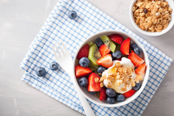 istock fruit berry salad with yogurt and granola for healthy breakfast 910862356