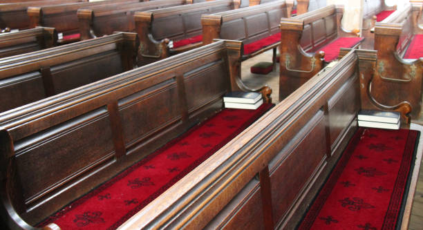 istock Wooden Pew Seats. 910863038