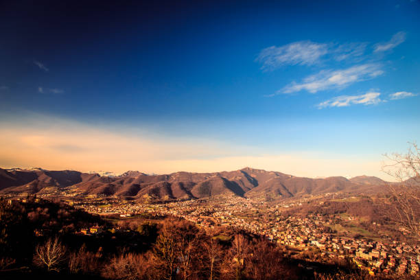 istock colorful sunset in Bergamo 910864220