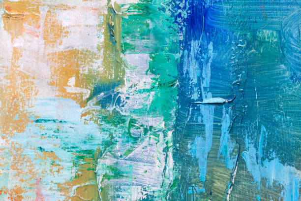 istock abstract oil paint texture on canvas, background 910874288