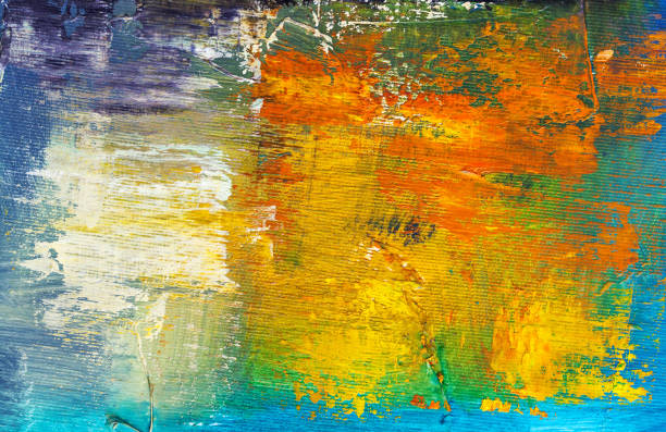 istock abstract oil paint texture on canvas, background 910874488