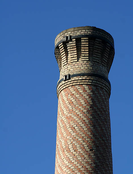 Old Smokestack (Vertical) stock photo