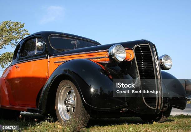 Classic Car Stock Photo - Download Image Now - Animals Charging, Black Color, Bright