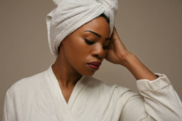 istock Feeling clean feeling beauty. African woman after bath. 910884422