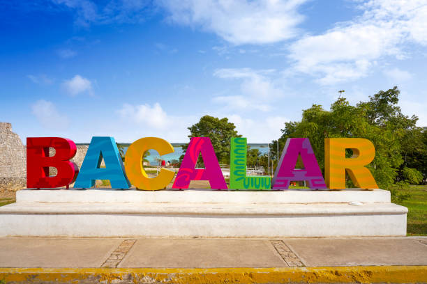 istock Bacalar words sign in Quintana Roo Mexico 910887718