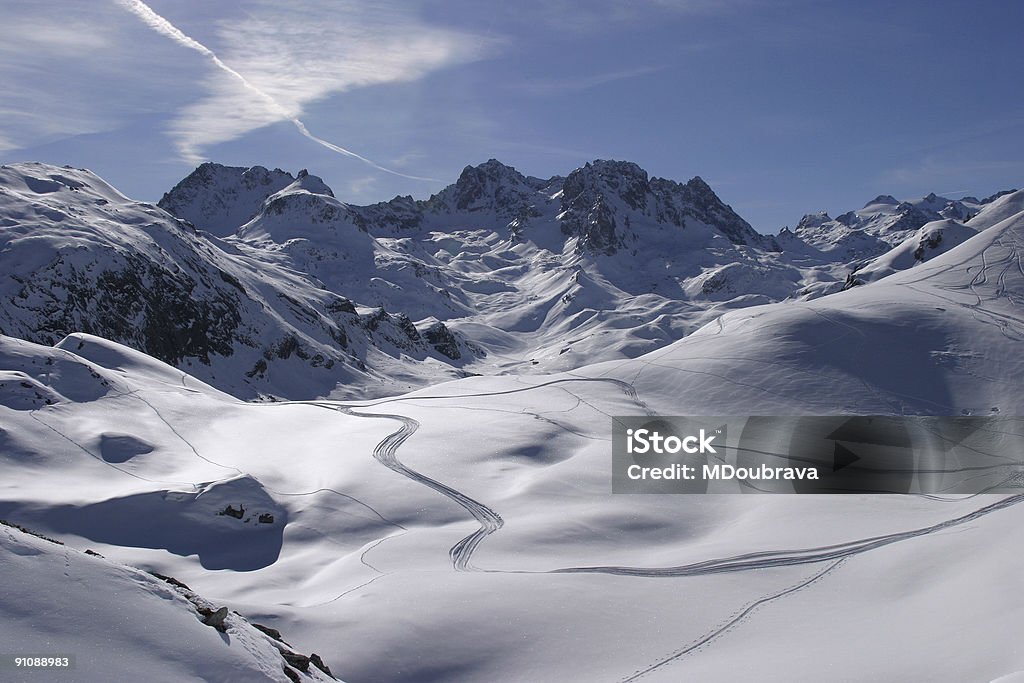 The Alps  Les Menuires Stock Photo