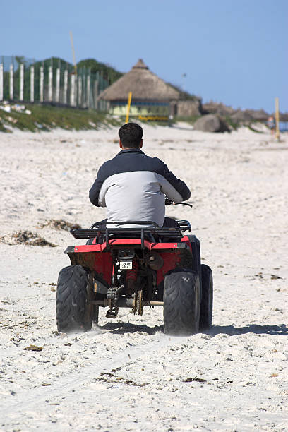 istock Red quad bike driver 91090091