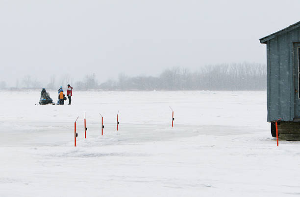 istock Ice fishing scenic 91090383